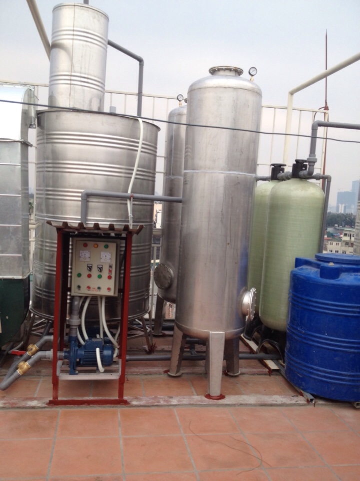 Hệ thống lọc nước giếng khoan 3 m3/h  Hệ Trung chuyển 