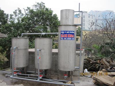Hệ thống lọc nước giếng khoan 3 m3/h dạng trọng lực 